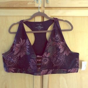 Floral racer back bralette